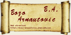 Božo Arnautović vizit kartica